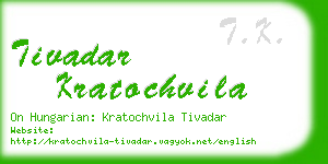 tivadar kratochvila business card
